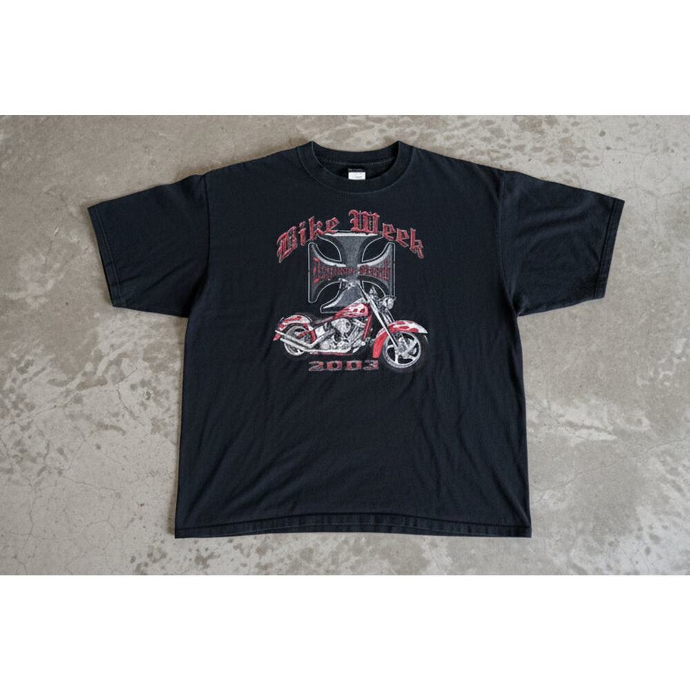 Vintage 2003 Bike Week Daytona Beach Iron Cross Chopper T-Shirt XL